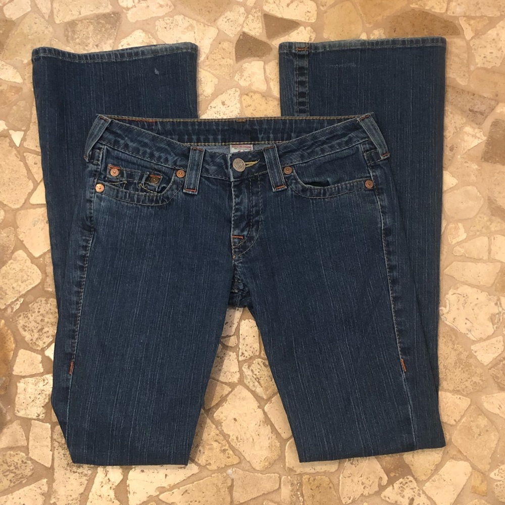 True Religion Women's Blue Boot Cut Jeans